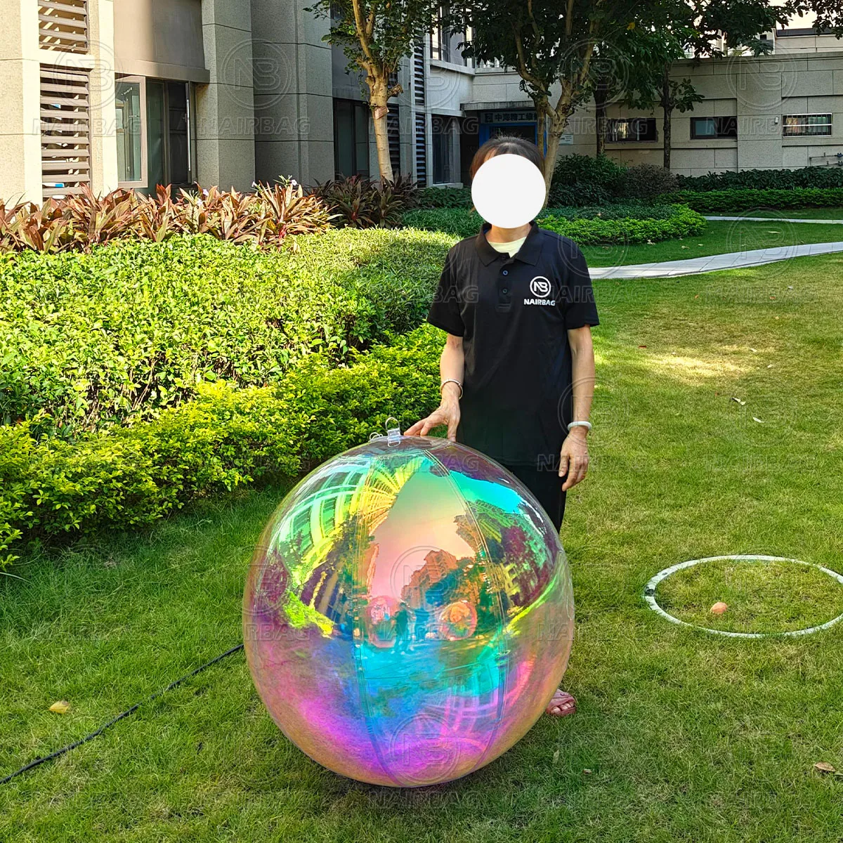 Bubble Crystal Iridescent Ball Water Floating Giant Sphere Inflatable  Mirror Balloons Hanging Big Shiny Balls for Party Decor, image size:1200x1200