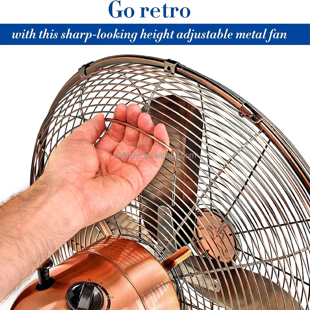 Desk Table Retro Fan, 110v, 220v, 10", 12" - detail 10