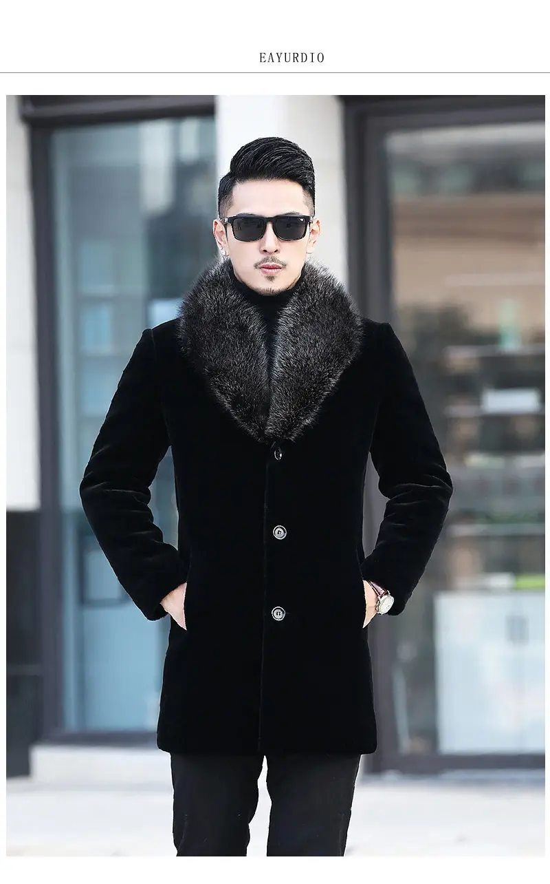 Fashion Winter Fur Coat Men's Luxury Eco-friendly Faux Fur Coat Mid-length  Warm Men's Jacket - Buy Fashion Winter Fur Coat,Men's Luxury Eco-friendly  Faux Fur Coat,Mid-length Warm Men's Jacket Product on 
