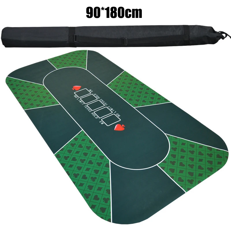 100% Customized Design Rubber Board Game Poker Table Mat Texas Hold'em Poker Pad