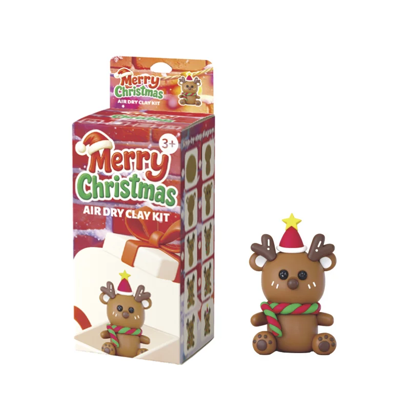 子供向けクリスマスの靴下詰め込みおもちゃ—無毒DIYエアドライクレイおもちゃ（アルシラ・セカ・ア・アイレ／空気乾燥粘土）クリスマスオーナメントキット