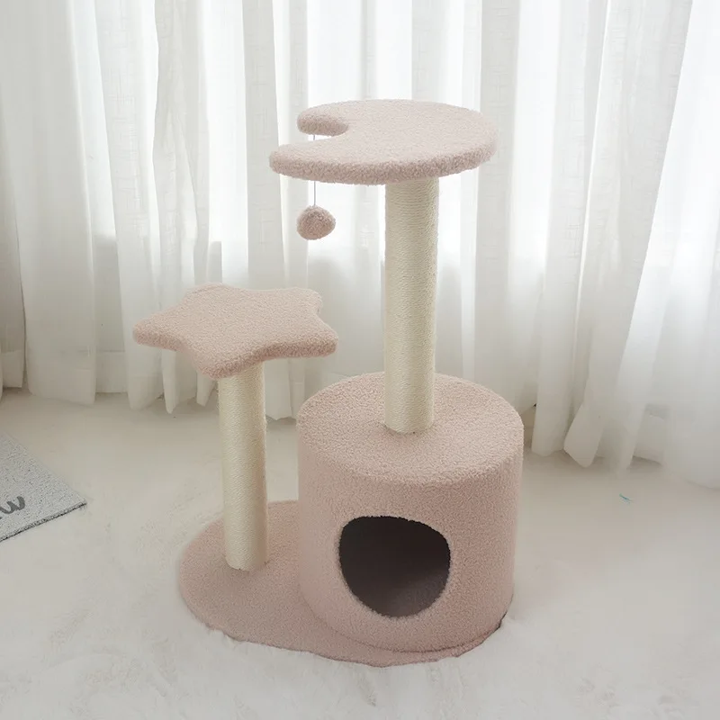 Pink Cat Tree House Villa Sisal Scratching Post Cat Wholesale Cat