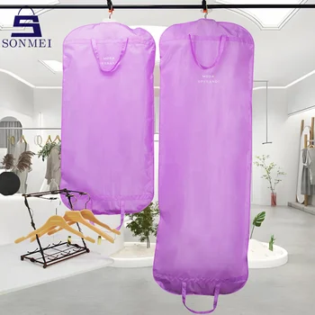 Printed Custom Wedding Gown Cover Polyester Bag Custom Dress Bags