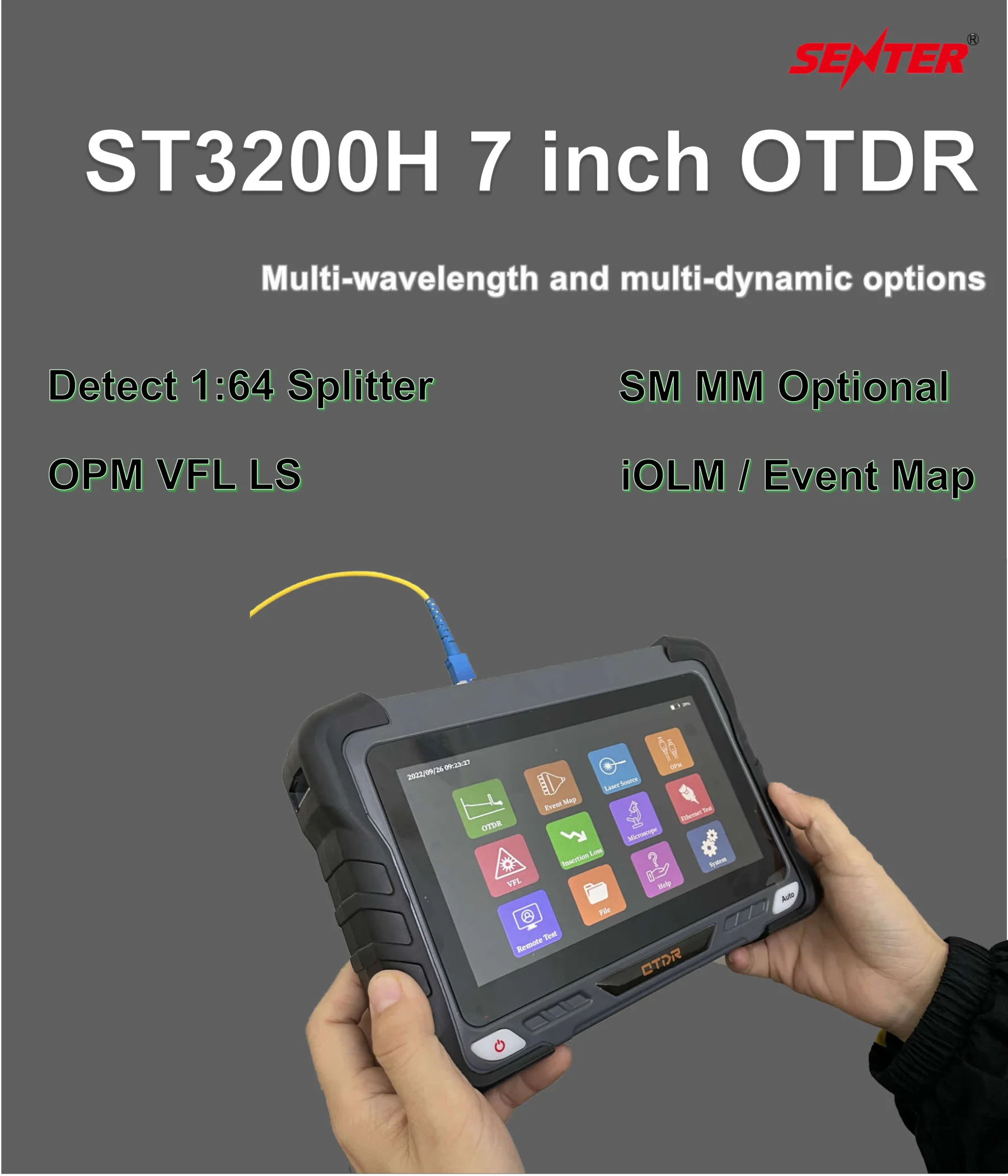 SENTER ST3200H 7 inch multitouch screen Fiber Optic Equipment Optical OTDR Tester