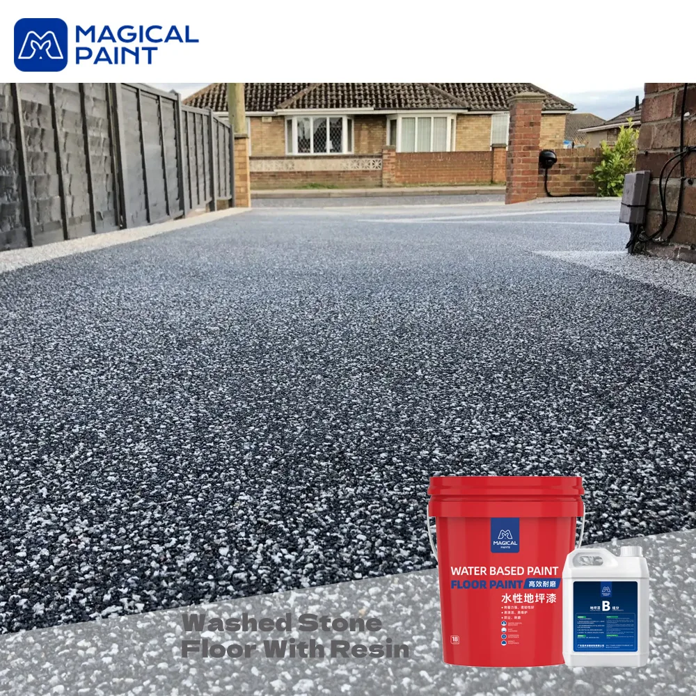 Resin Bound Kit Epoxy Car Parking Resin Bound Aggregate Premix Pre Mixed Washed Stone for Floor Resin Wash Stone Floor