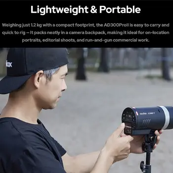 Godox AD300proII Outdoor High-Speed TTL Pocket Flash Light for Photography Accessories detail image