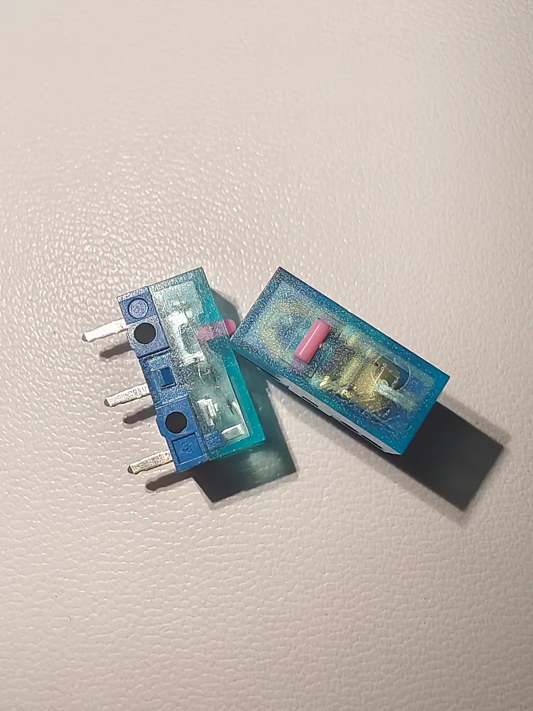 HUANO Blue Transparent Shell Mute Mouse Micro Switch 30M 50M 60M 70M 80M Mouse Button Switch