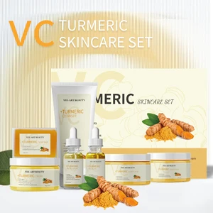 Vitamin C Turmeric Body Set Korean Style Glowing Skin Care Hyaluronic Acid Hydrating Anti-Aging Brightening Dark Spot Fine Line