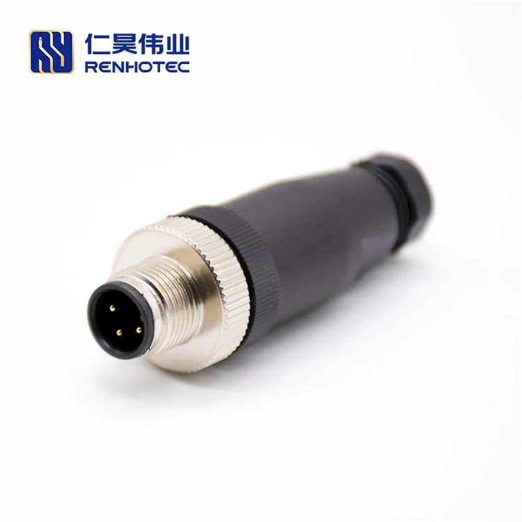 M12 Female Plug 3pin Compensated M12 Thermocouple Connectors Field Mount