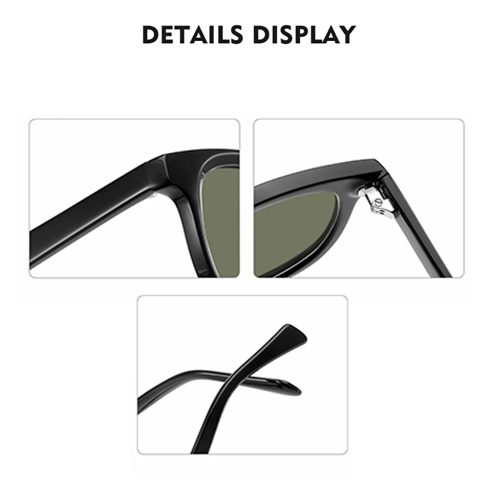 Lunettes de soleil carrées rétro à monture fine en acétate, unisexes, légères, confortables, élégantes et luxueuses._voghion.com