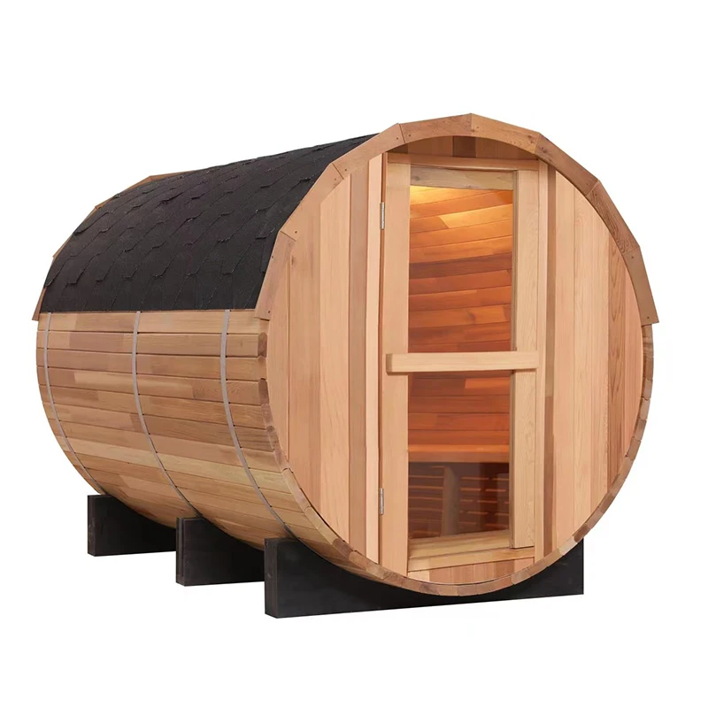 Outdoor Barrel Sauna Room With 6 Kw Sauna Heater And Lava Stone Buy