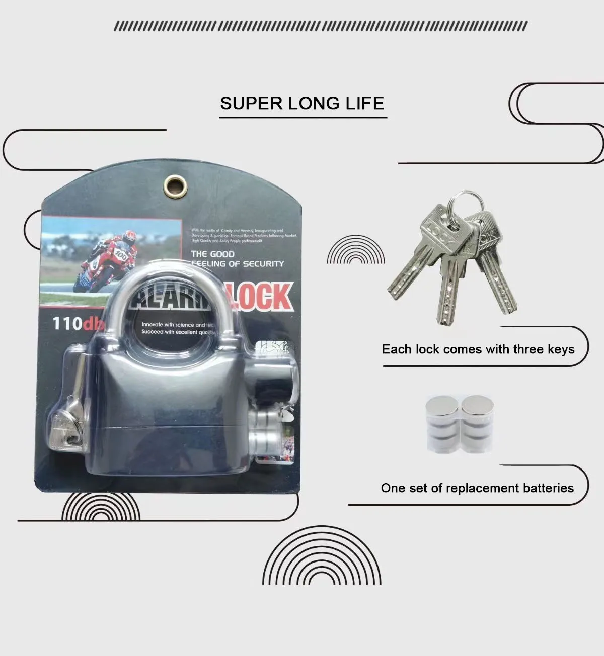 Alarm Disc Bicycle Lock Waterproof Security Alarm Anti Theft Alarm Lock