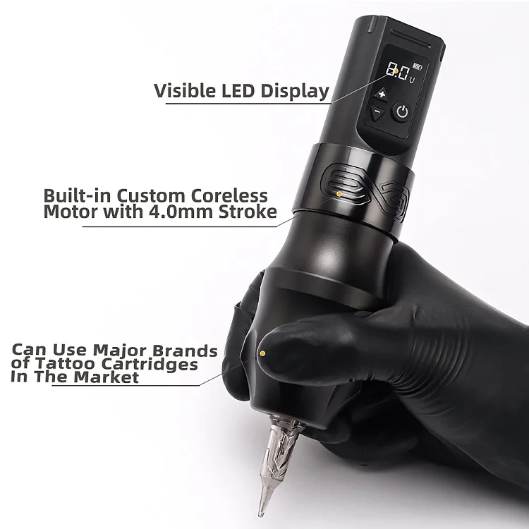XNET Moteng E X O 4mm Stroke Tattoo Gun - Wireless & Powerful