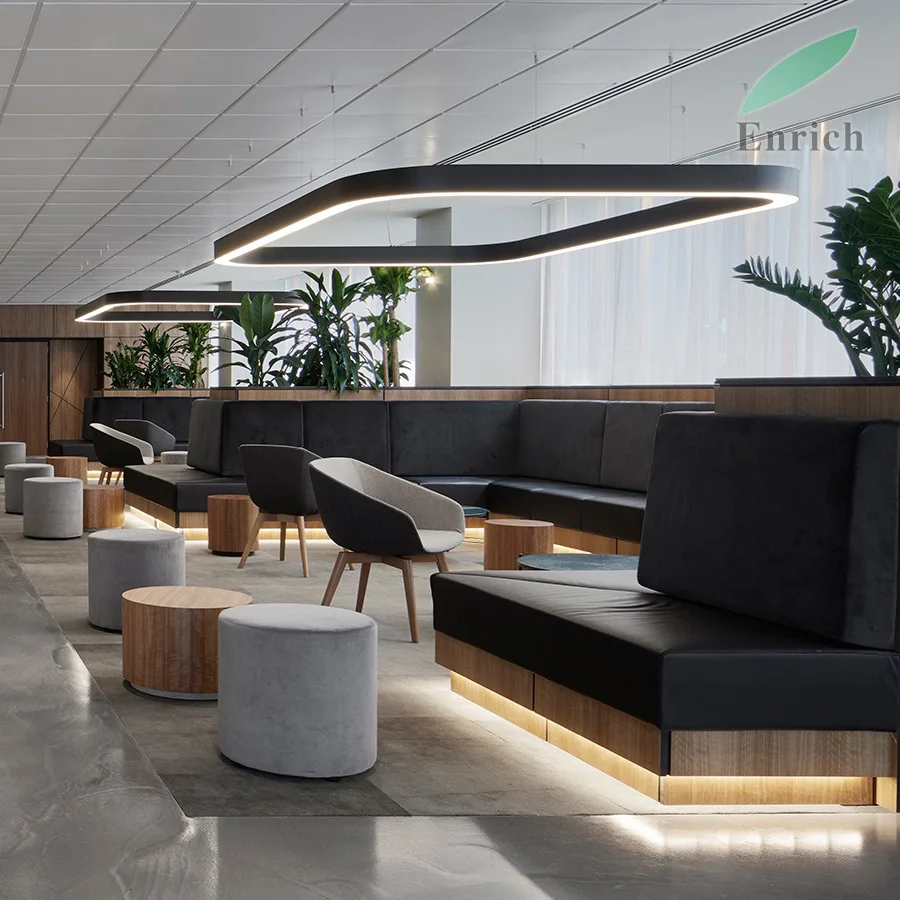Ceiling Mounted Curved Square LED Linear Light With Customized Design
