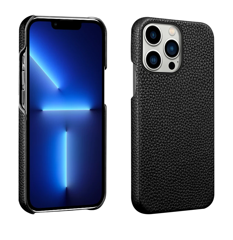 Luxury Pu Pebble Leather Phone Cases For Apple Iphone 14 13 Pro Max 12