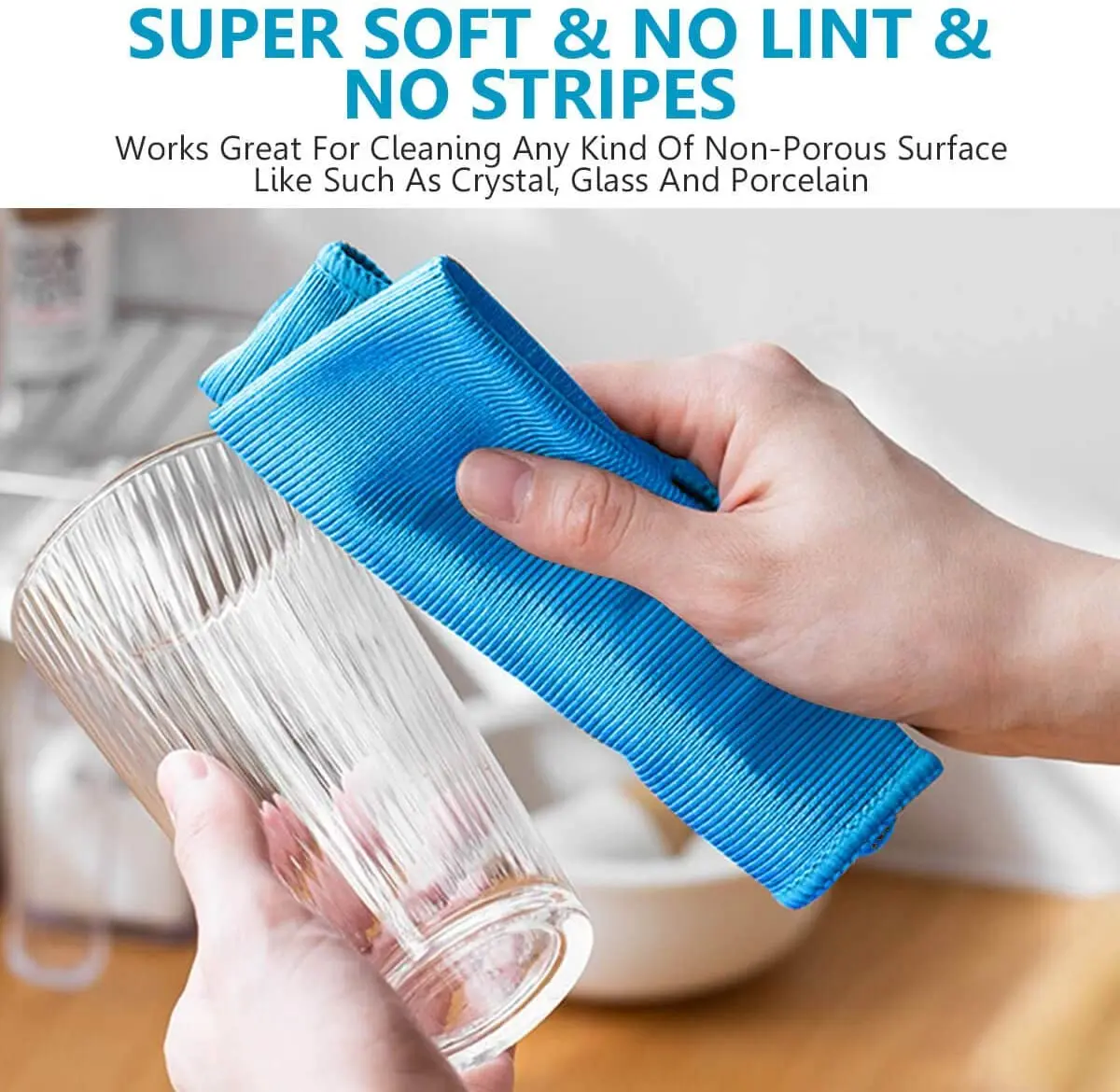 Wholesale Quality Microfibre Glass Cloths Lint Free Ultra Fine Cleaning