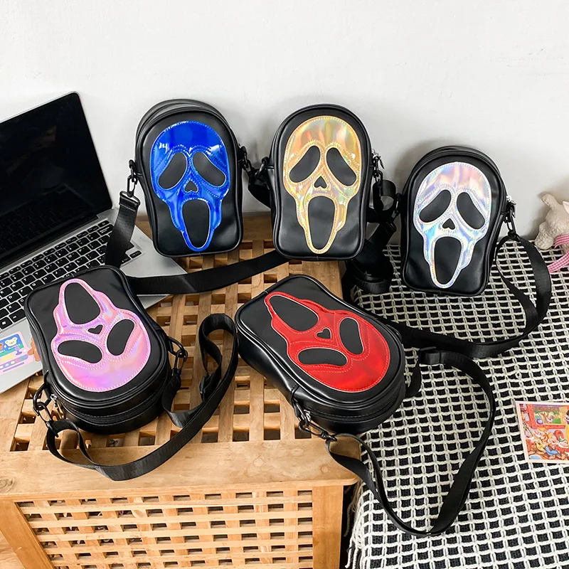 Custom Scream Ghost Face Cross Body Purse Halloween Skeleton Phone Bag