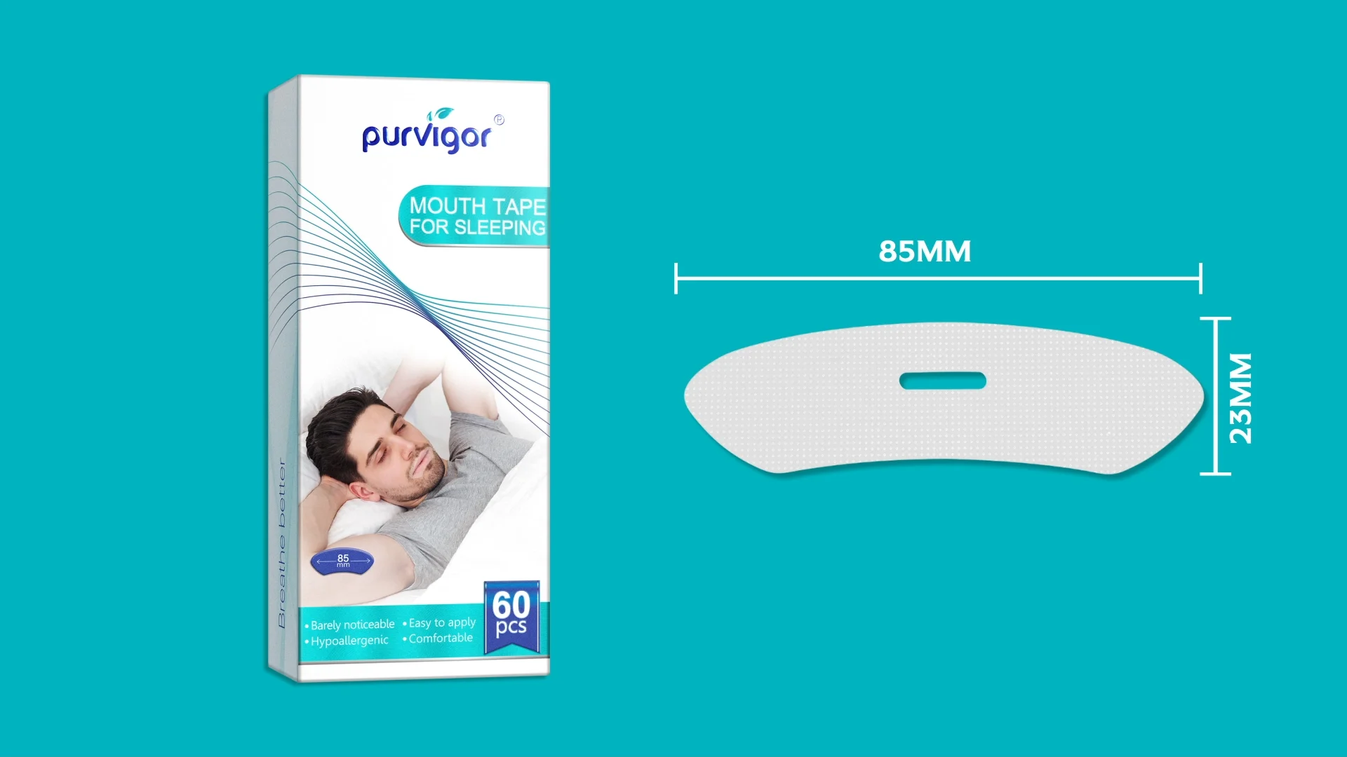 Purvigor Private Label Nasal Breathing Reliefanti Snore Mouth Tape ...