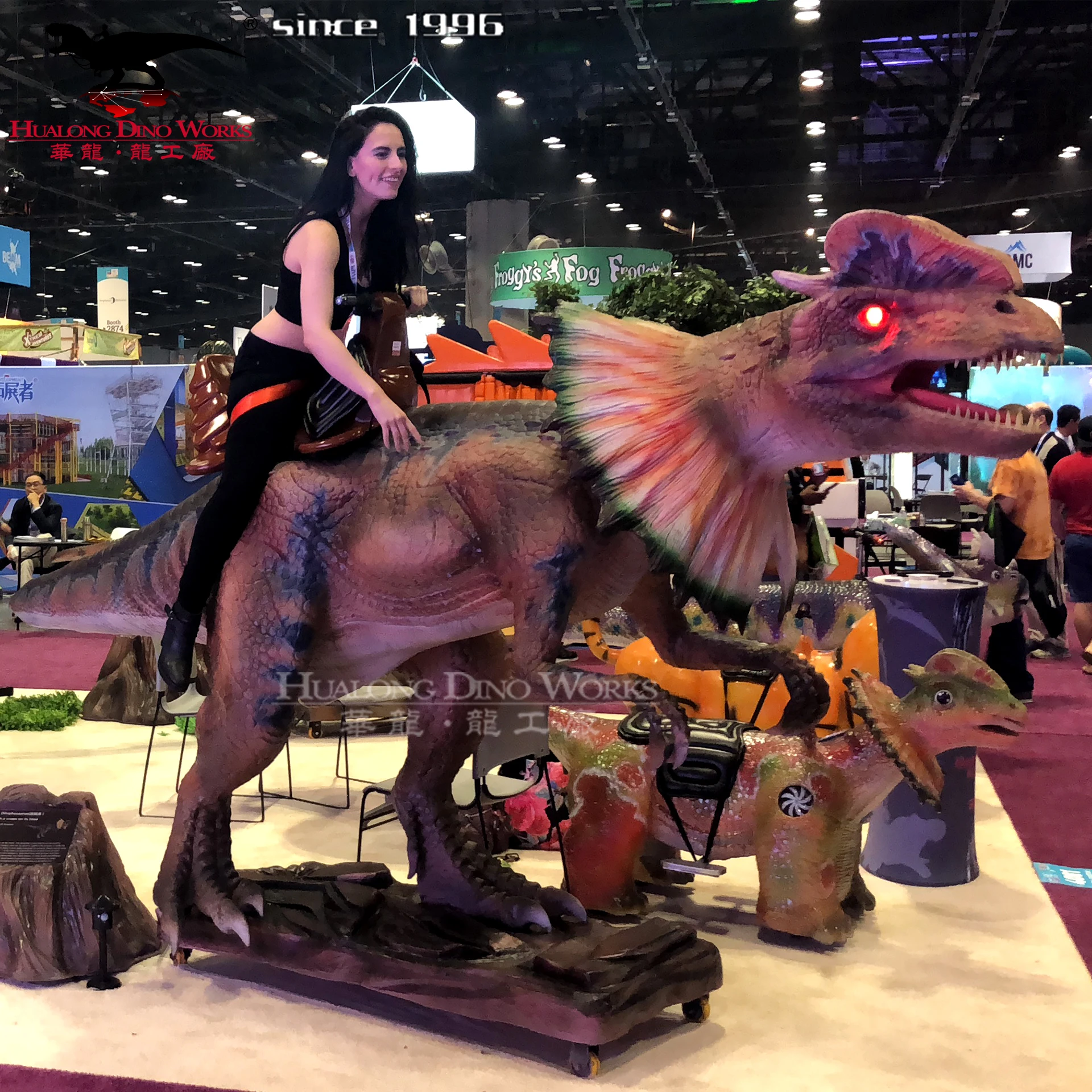 2023 Children Coin Operated Games Fair Rides and Playground Funny Equipment Mechanical Dinosaur Ride