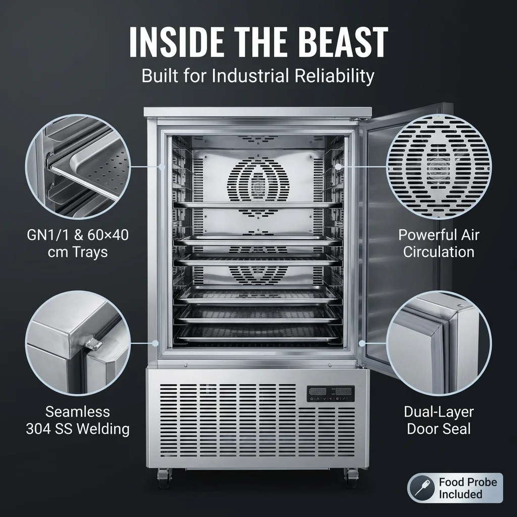 Blast Freezer, 220 V, Stainless Steel - detail 10