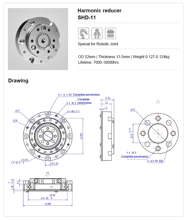 SHYEGUMUZA Harmonic Reducer – Übersetzungsverhä Produktbild-Vorschau 2