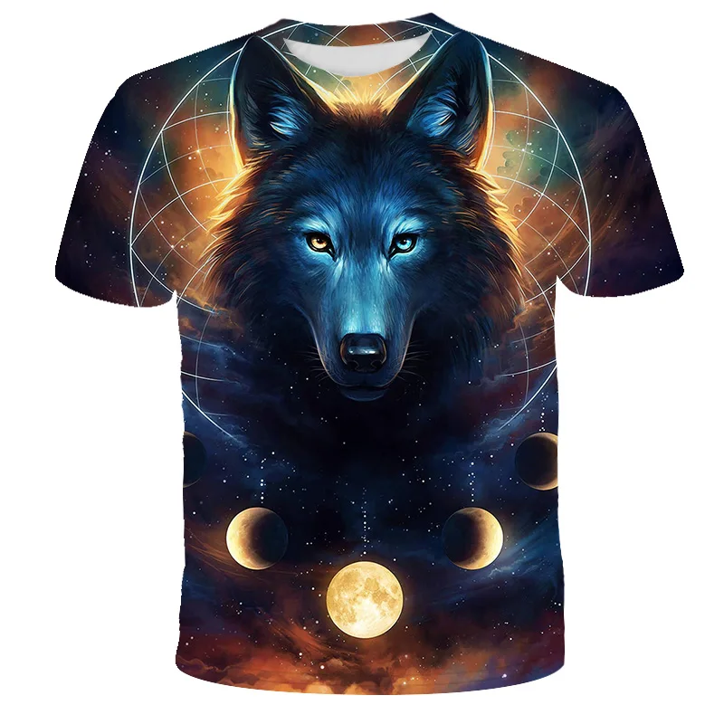 2023free Sample Graphic 3d Wolf Men's Tshits Custom Logo Printing ...