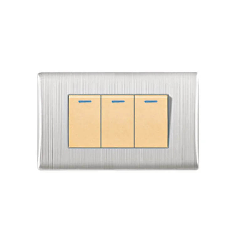 Factory Newest Design Electronic Wall Switch 2Gang 1Way/2Way Power America Standard Light Wall Switch
