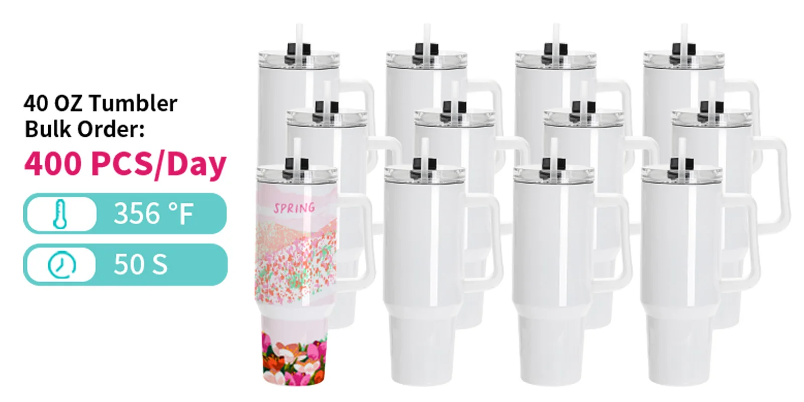 Pyd Life Double Station 40 Oz Tumbler Press Machine Sublimation Dual