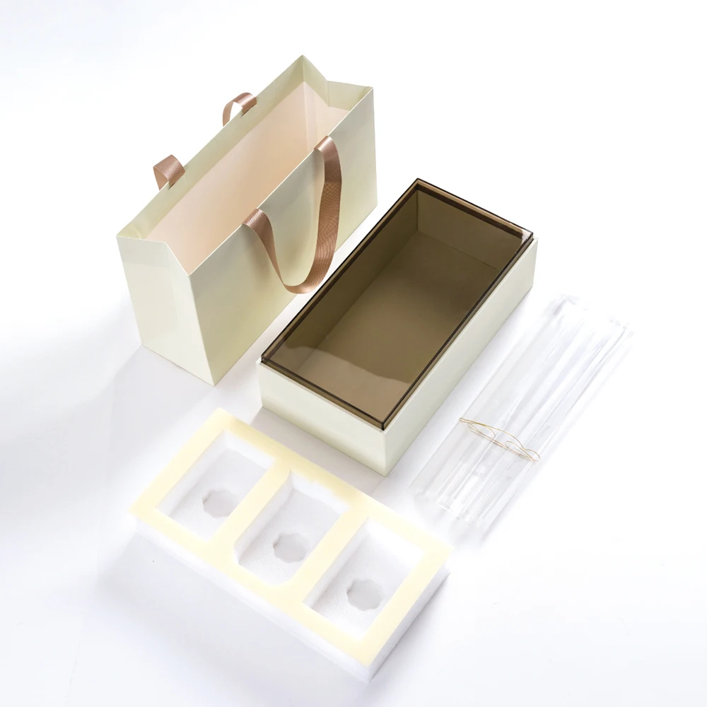 Tianhui Коробка с окном Pro с акриловой крышкой, упаковка премиум-класса из бумаги