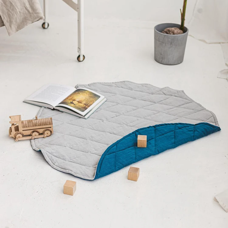 Новое поступление 80 шт. MOQ круглый натуральный льняной детский игровой