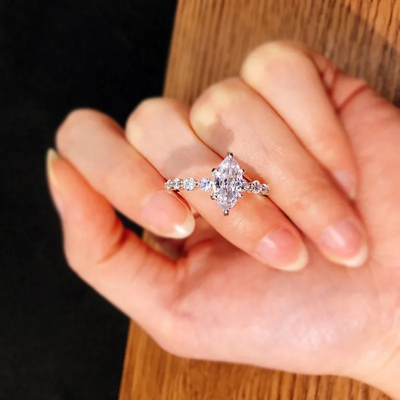 KAKODIY Classic Design Beautiful Timeless Band 925 Sterling Silver 5A Cubic Zirconia Women's Jewelry Wedding Engagement Ring detail 2