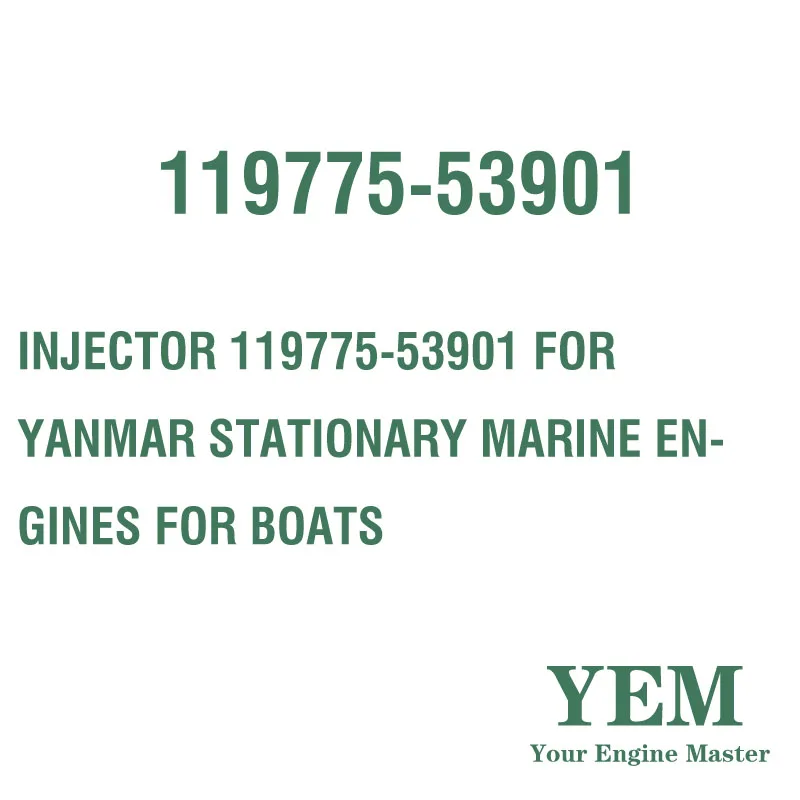 Engineering Machinery Engine Injector 119775-53901 for Yanmar Stationary Marine Engines for Boats