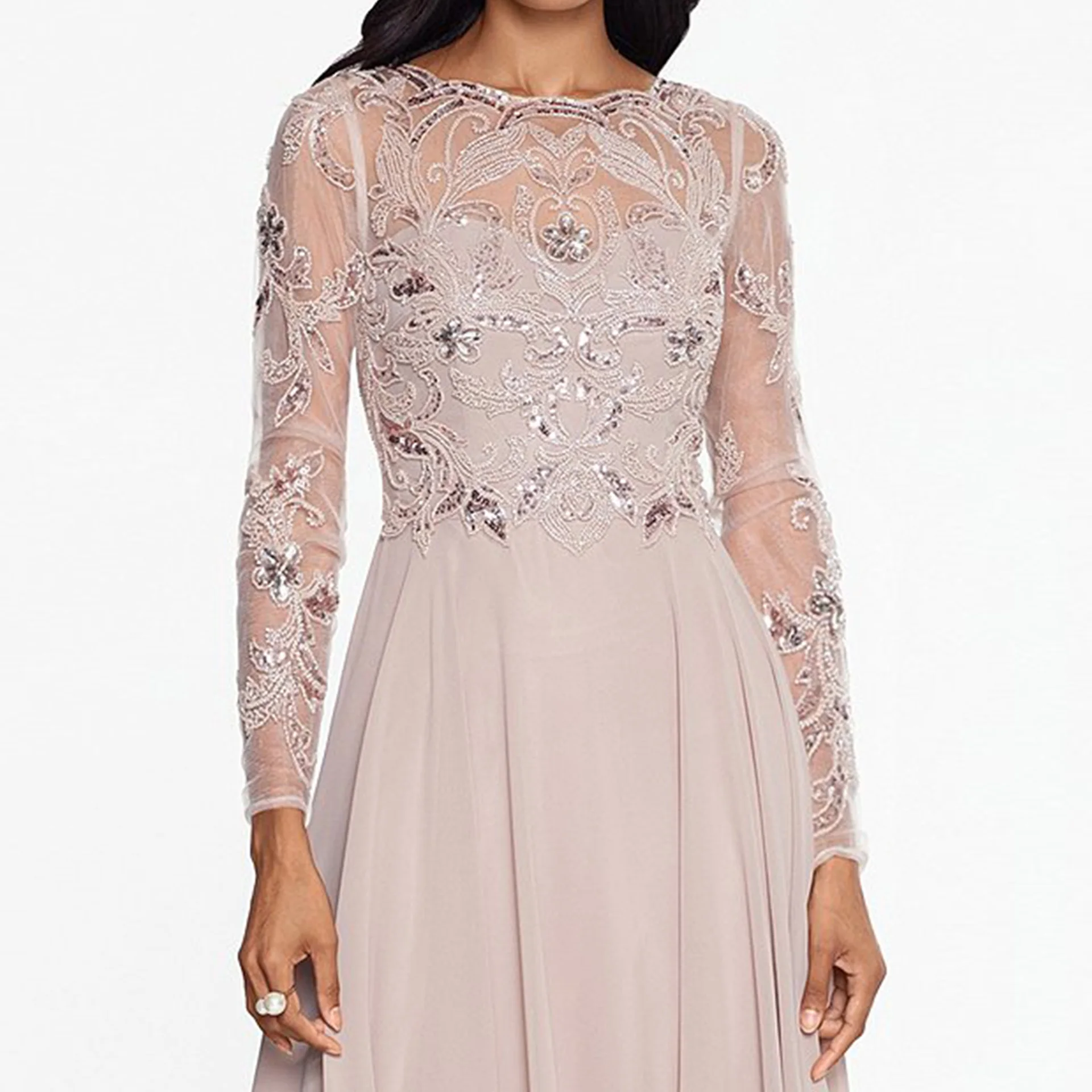 2022 Long Prom Dresses Straps Ruffled Bodice Beaded Hot Selling