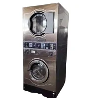 Hoop Coin Operated Stack Washer and Dryer Combo Commercial Laundry Machine