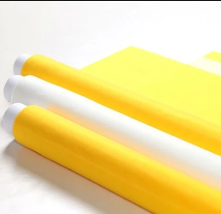 Malla de Tela de Poliéster Amarillo Blanco para Serigrafía