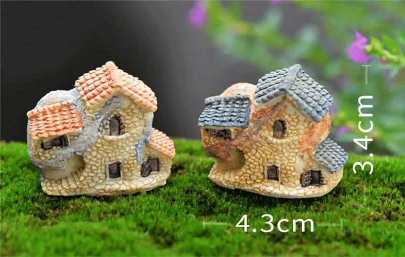 Wholesale 100pcs Resin Miniature House DIY Toy for Fairy Garden