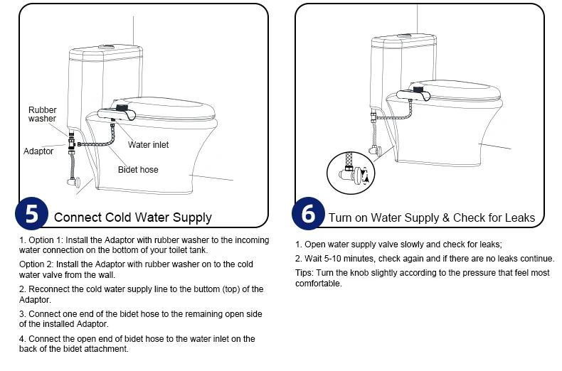 Bathroom Cold Bidet Ultra-slim Bidet Toilet Attachment Custom Non Electric Shattaf Nozzle Retractable Bidet Attachment details