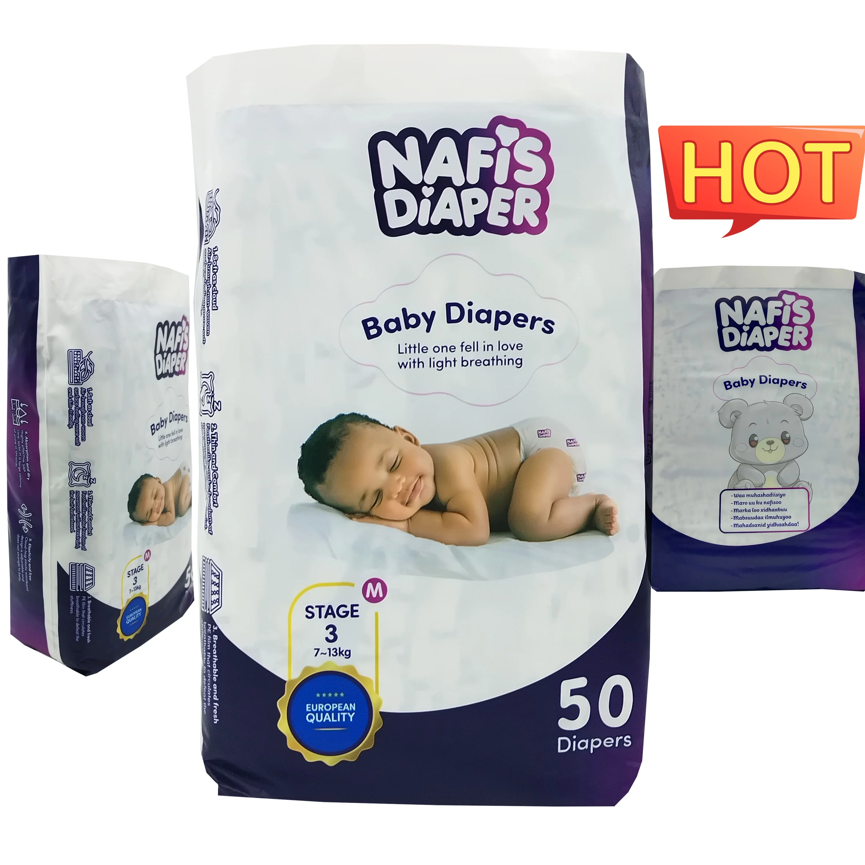 Hot Sale Baby Products Baby Diapers Soft Newborn Pampering Wholesale High  Absorbency Baby Diapers/Nappies