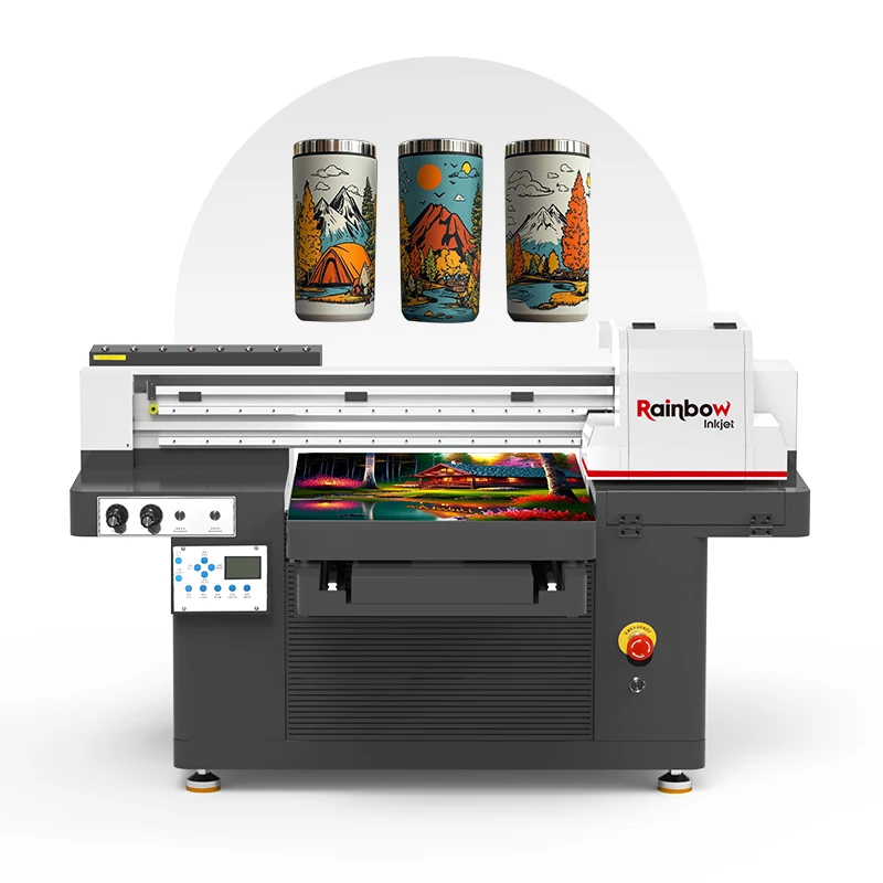 Super Discounts All Size Available rainbow Large Format Flatbed UV Printer UV Flatbed Printer Machine Manufacturer Supplier