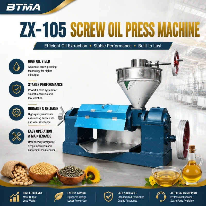 Commercial ZX-105 Screw Oil Press Machine for Peanut Soybean
