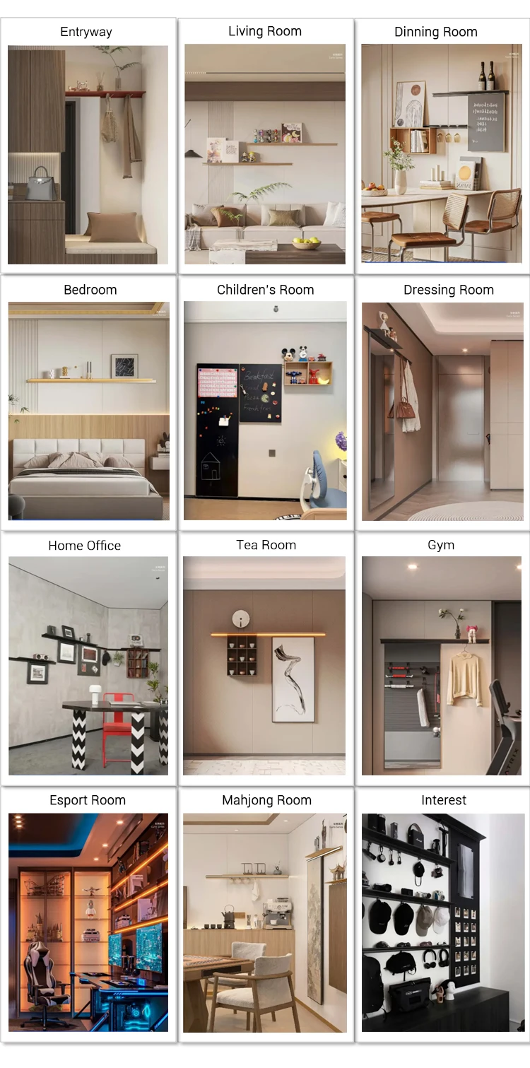 New Arrival Premium Quality Decorative Display Rack Aluminum Alloy Wall Shelf Storage Organizer Rack for Bedroom manufacture