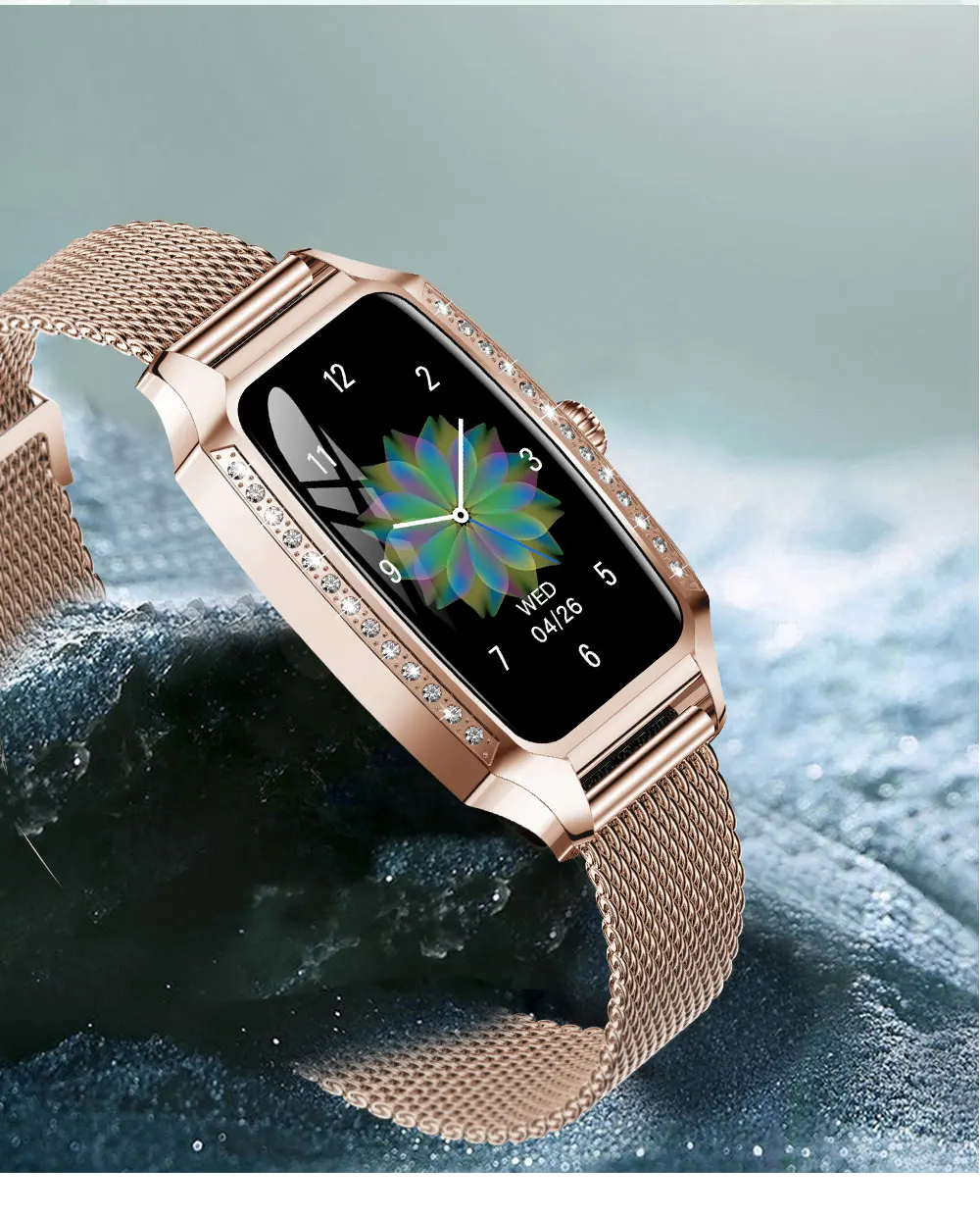 H8 Plus Smart Watch Heart Rate Fitness Tracker for Women