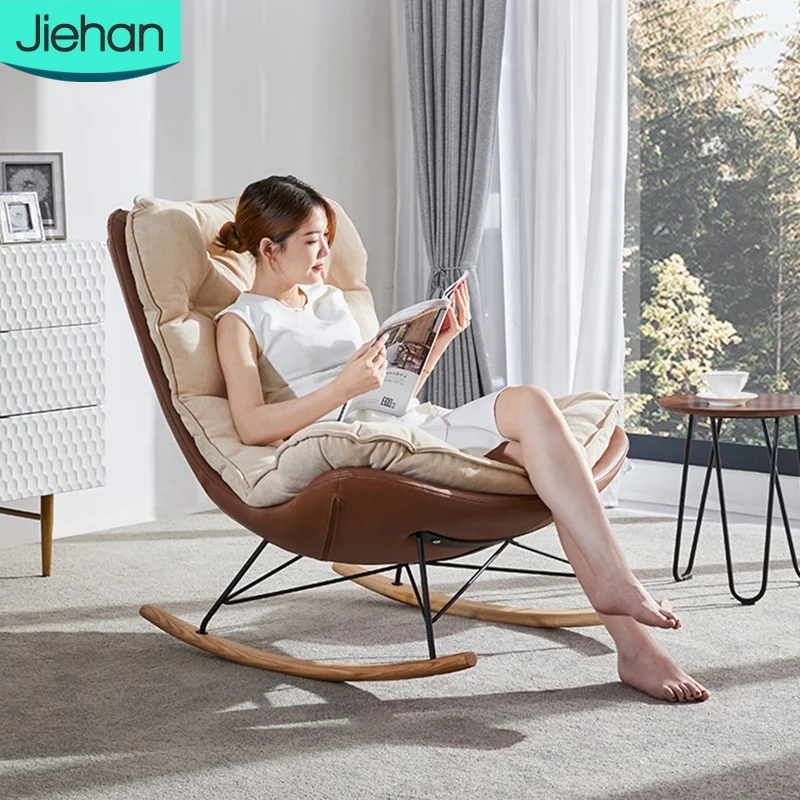 Rocking chair cheap with leg rest