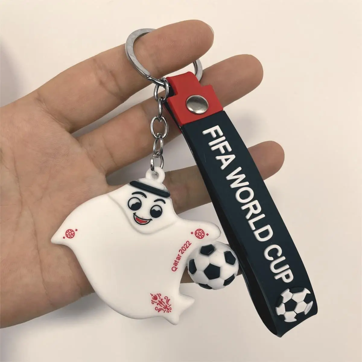 2022 football Cup Qatar mascot figurine fan supplies souvenir pendant keychain gift_7