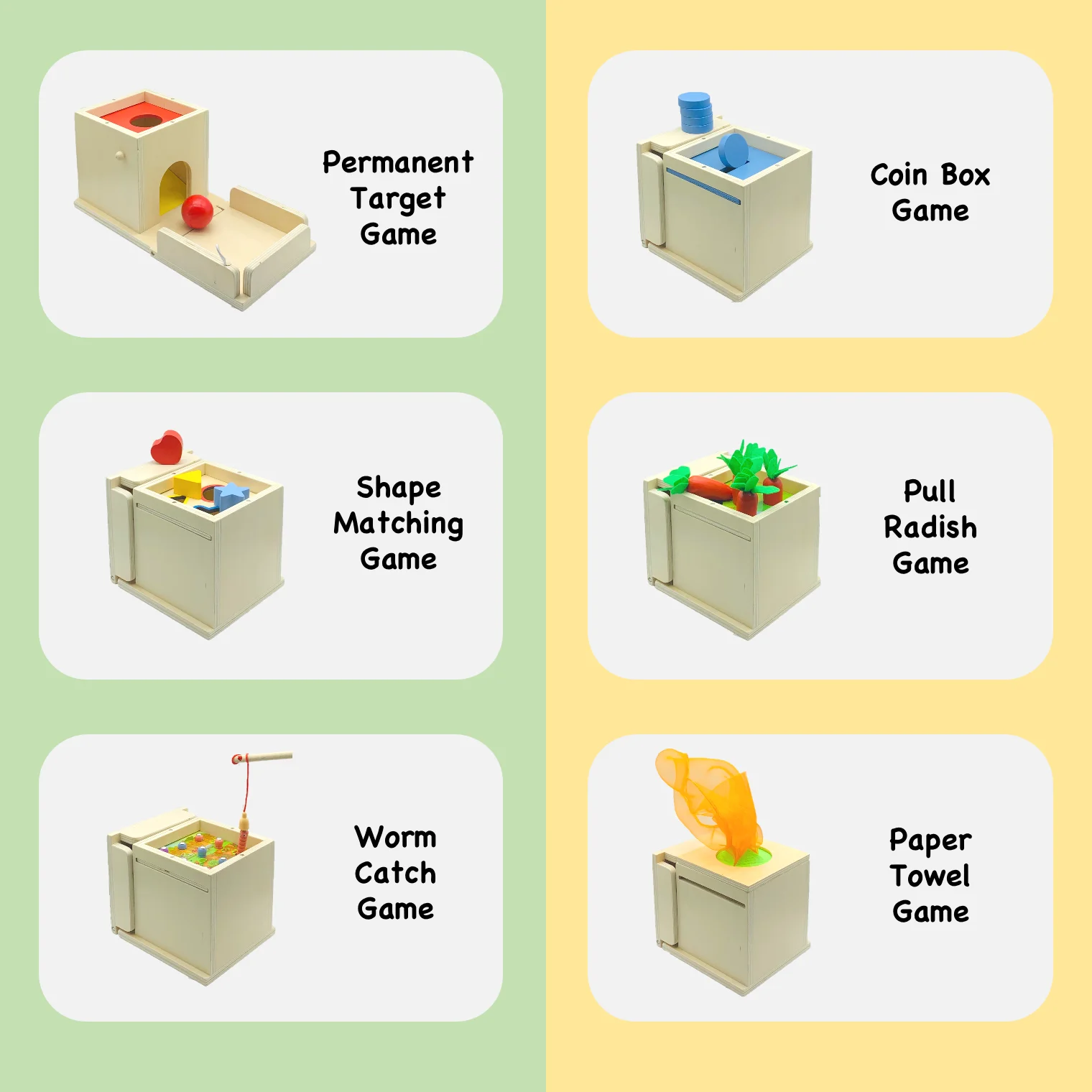 2023 новый сенсорный Шелковый материал Монтессори, коробка для салфеток в форме сортировочной игры, деревянная игрушка Монтессори для малышей
