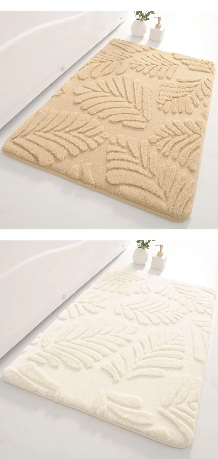 40*60cm Soft Memory Foam Non Slip Absorbent Bathroom Rugs Velvet Bath Mat Environmental Protection Non Slip Bath Mat factory