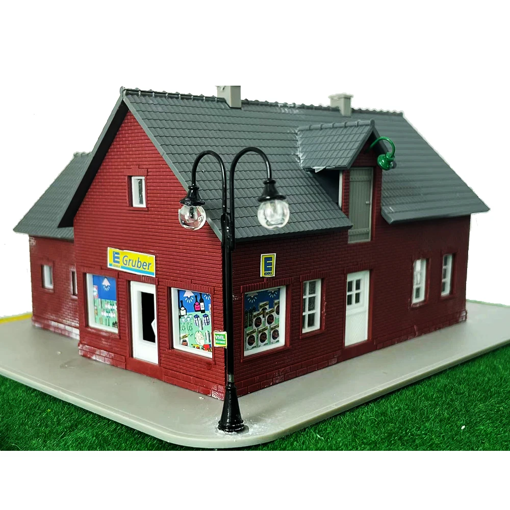 Model Train Railway Train Station Layout 1:87 H0 Scale Warm White Lights Garden LED Lamp for Building