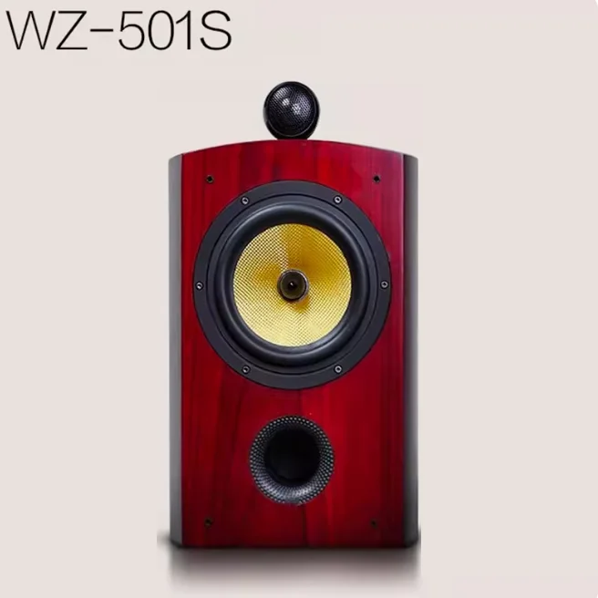 WZ501S レッド ブックシェルフスピーカー WZ-501 フロアスピーカー タワースピーカー 木製ケース パッシブ