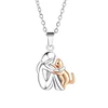 Silver Lady+ rose gold cat
