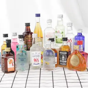 Factory Direct Supply 50ml Miniature Alcohol  Whiskey/GinMixed Flavors  Ideal for Hotel/Retail